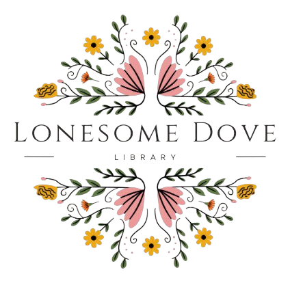 Lonesome Dove Library floral butterfly logo